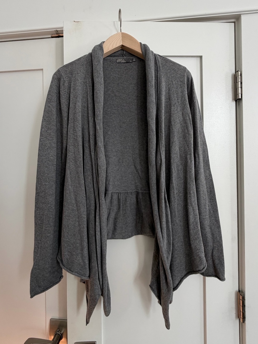 Prana Casual Peplum Style Waterfall Cardigan